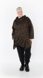 AKH winter viscose mix oversized top/tuniek met col apart stretch