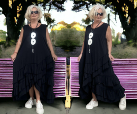 Moonshine katoen tricot A-lijn jurk stretch apart