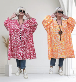 ITALIA MODA oversized katoen mousseline tuniek/jurk/in meerdere kleuren