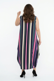 AKH oversized viscose  mix A-lijn  jurk apart/stretch