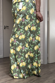 ITALY Mode jersey viscose  wijde broek apart /zeer rekbaar