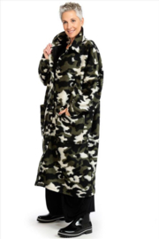 AKH oversized lange wollen winterjas/mantel  gevoerd