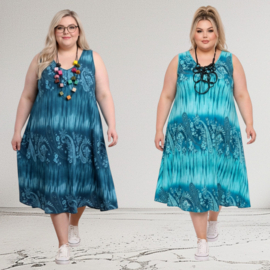 ITALIA  oversized viscose A-lijn jurk /in meerdere kleuren