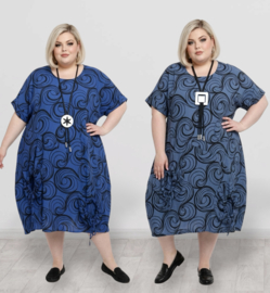 LaBass viscose ballon jurk/in meerdere kleuren