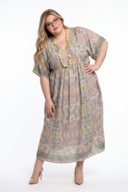 ITALIA oversized zijde/viscose  A-lijn zomer jurk