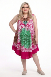 UNIDIVA viscose A-lijn zomer jurk apart/in meerdere kleuren