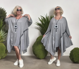 Vincenzo Allocca oversized de modieuze kleuring katoen A-lijn jurk/tuniek apart stretch