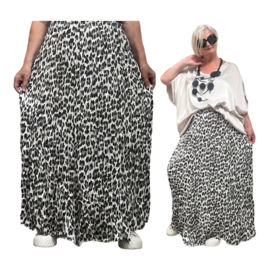 Sisi gekreukt chiffon viscose oversized rok /gevoerd /in meerdere kleuren