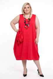 Moonshine katoen A-lijn jurk stretch