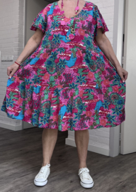 One Summer  viscose A-lijn jurk