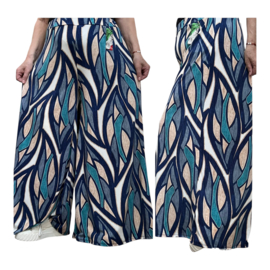 ITALY Mode jersey viscose  wijde broek apart /zeer rekbaar