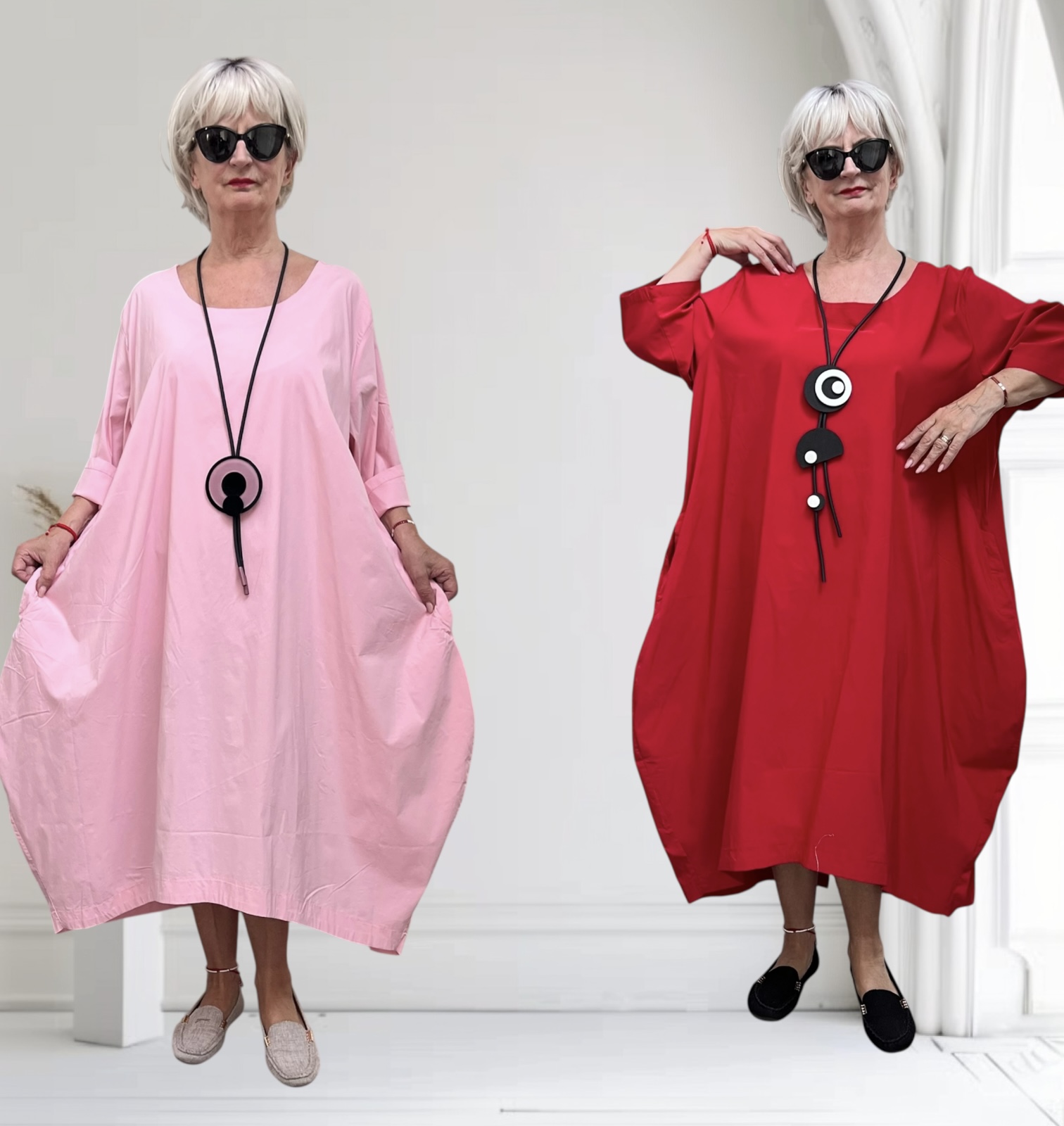 Moonshine stretch viscose A-lijn jurk apart/in meerdere kleuren