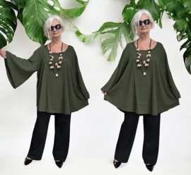 ITALIA oversized A-lijn blouse gevoerd