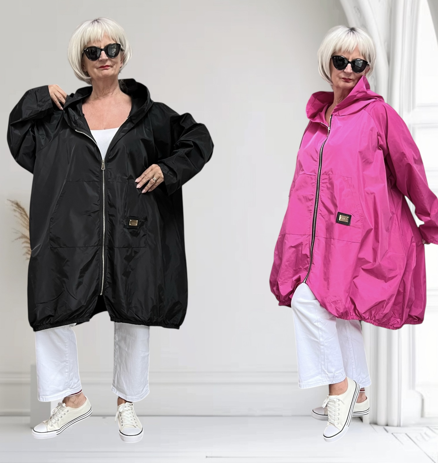SERANO oversized  tussenjas  waterbestendig met ritssluiting en capuchon /in meerdere kleuren