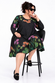 ITALIA MODA jersey viscose A-lijn jurk /stretch