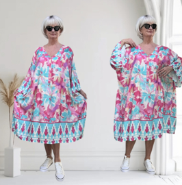 SISSI viscose  ibiza look A-lijn tuniek/jurk