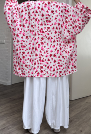 ITALIA MODA oversized katoen mousseline tuniek/top /in meerdere kleuren