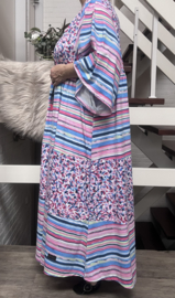 Mila Ragazza oversized A-lijn jersey boho jurk  apart (extra groot)stretch