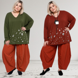 ITALIA oversized viscose top/in meerdere kleuren