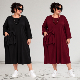 ITALIA MODA katoen jurk met zakken /stretch/in meerdere kleuren