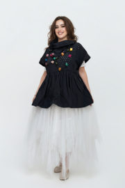 LUUKAA  taft A-lijn top zwart