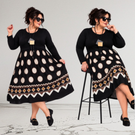 ITALIA MODA katoen/viscose jurk met zakken /stretch