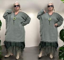 ITALIA oversized  gebreide tuniek stretch