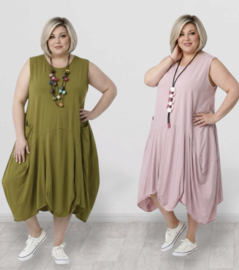 Moonshine katoen A-lijn jurk stretch / meerdere kleuren