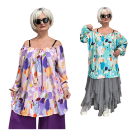 ITALIA oversized viscose spaanse blouse /in meerdere kleuren