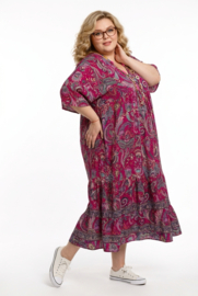 UNIDIVA viscose/zijde  A-lijn zomer jurk apart