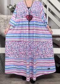 Mila Ragazza oversized A-lijn jersey boho jurk  apart (extra groot)stretch