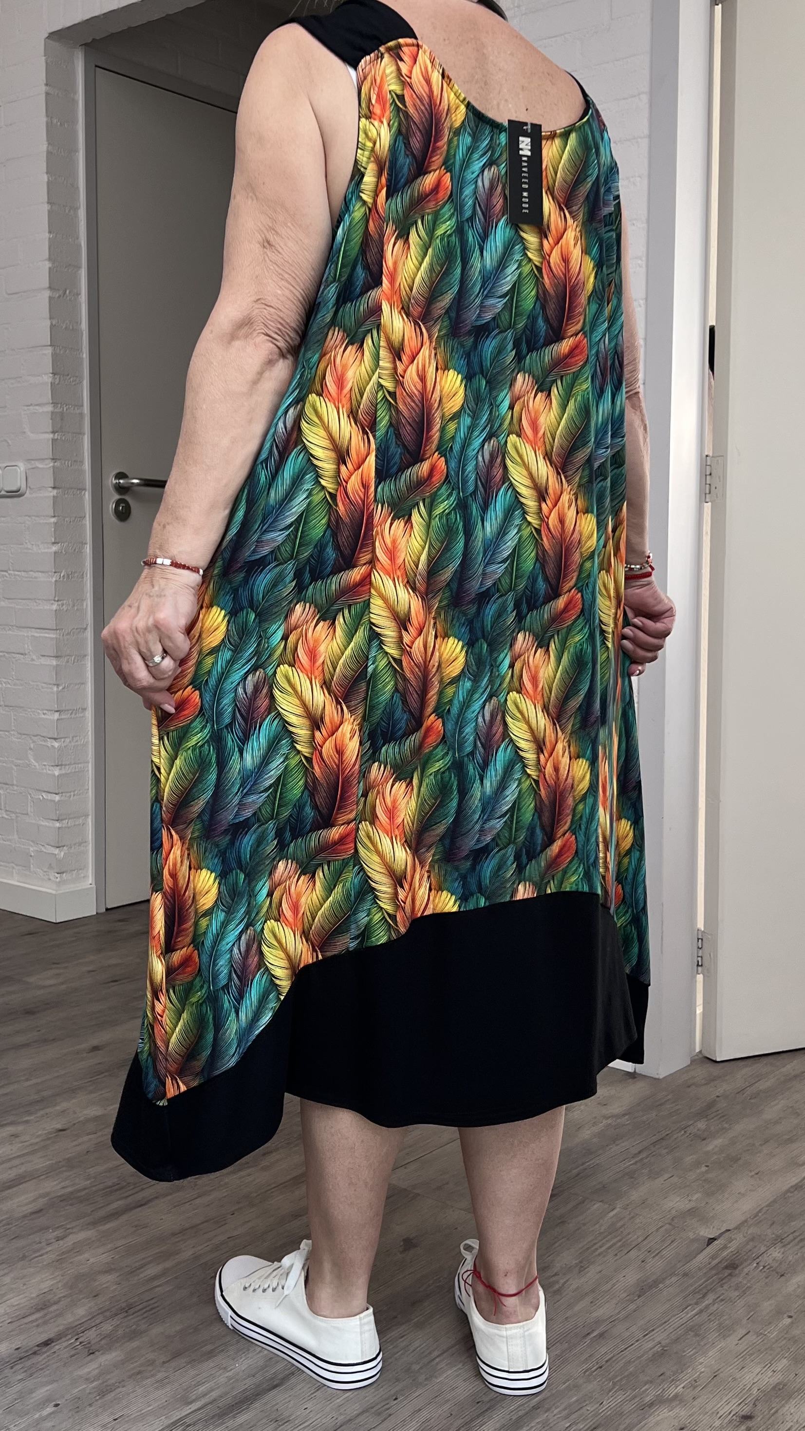 Naveed  oversized viscose jersey A-lijn jurk stretch