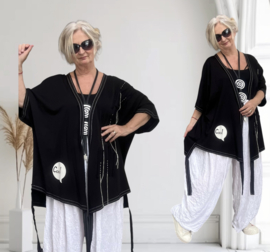 CN-G katoen vest/blazer / zwart /stretch