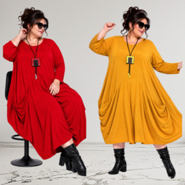 ITALIA MODA  jeresy viscose mix A-lijn jurk /stretch/in meerdere kleuren