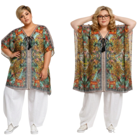 ONE OF A KIND  viscose zomer poncho/tuniek