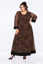 ITALIA MODA oversized chiffon A-lijn wijde jurk gevoerd
