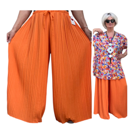 ITALY Mode viscose accordeon-plooi  wijde broek apart /zeer rekbaar//in meerdere kleuren