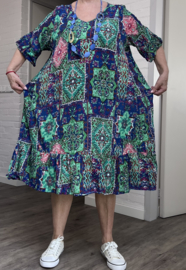 One Summer  viscose A-lijn jurk