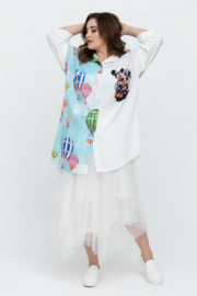 ITALIA oversized viscose blouse/hemd