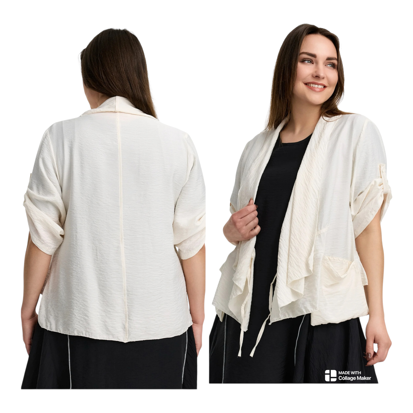 KEKOO design viscose korte blazer/vest