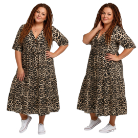 Vincenzo Allocca oversized viscose  BOHO A-lijn jurk apart