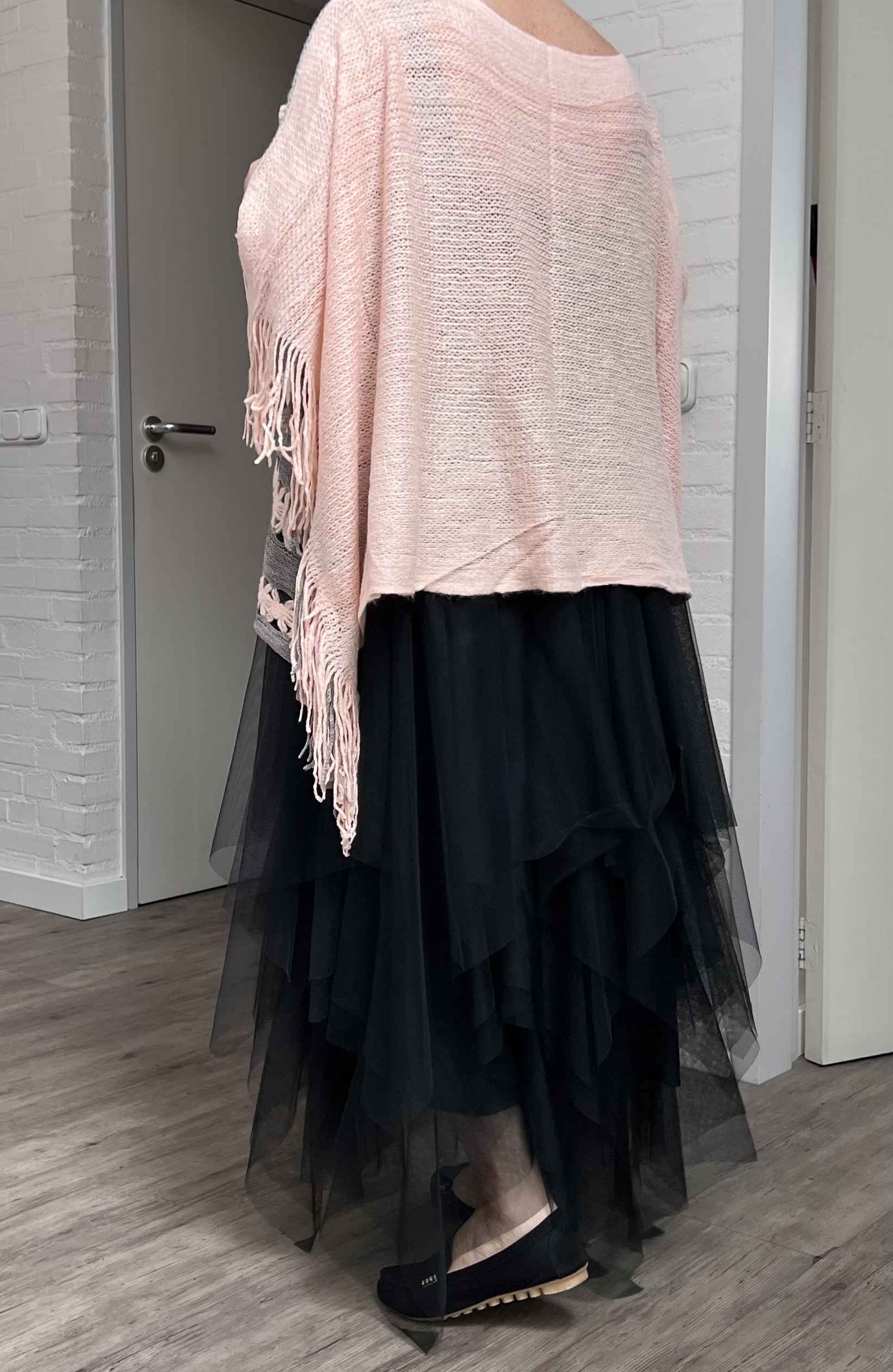 MM Sweet oversized acryl gebreide top/poncho /in meerdere kleuren