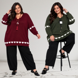 ITALIA oversized acryl gebreide tuniek/top /in meerdere kleuren