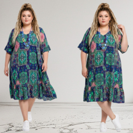 One Summer  viscose A-lijn jurk
