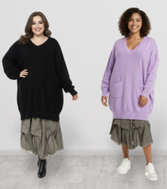 ITALIA oversized viscose gebreide tuniek/top/in meerdere kleuren