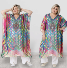 ONE OF A KIND  zomer poncho/tuniek ( extra groot)