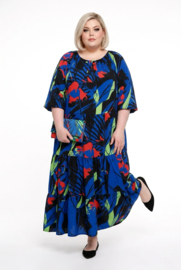 SASHA VIVIEN  chiffon met een vleugje zijde jurk gevoerd