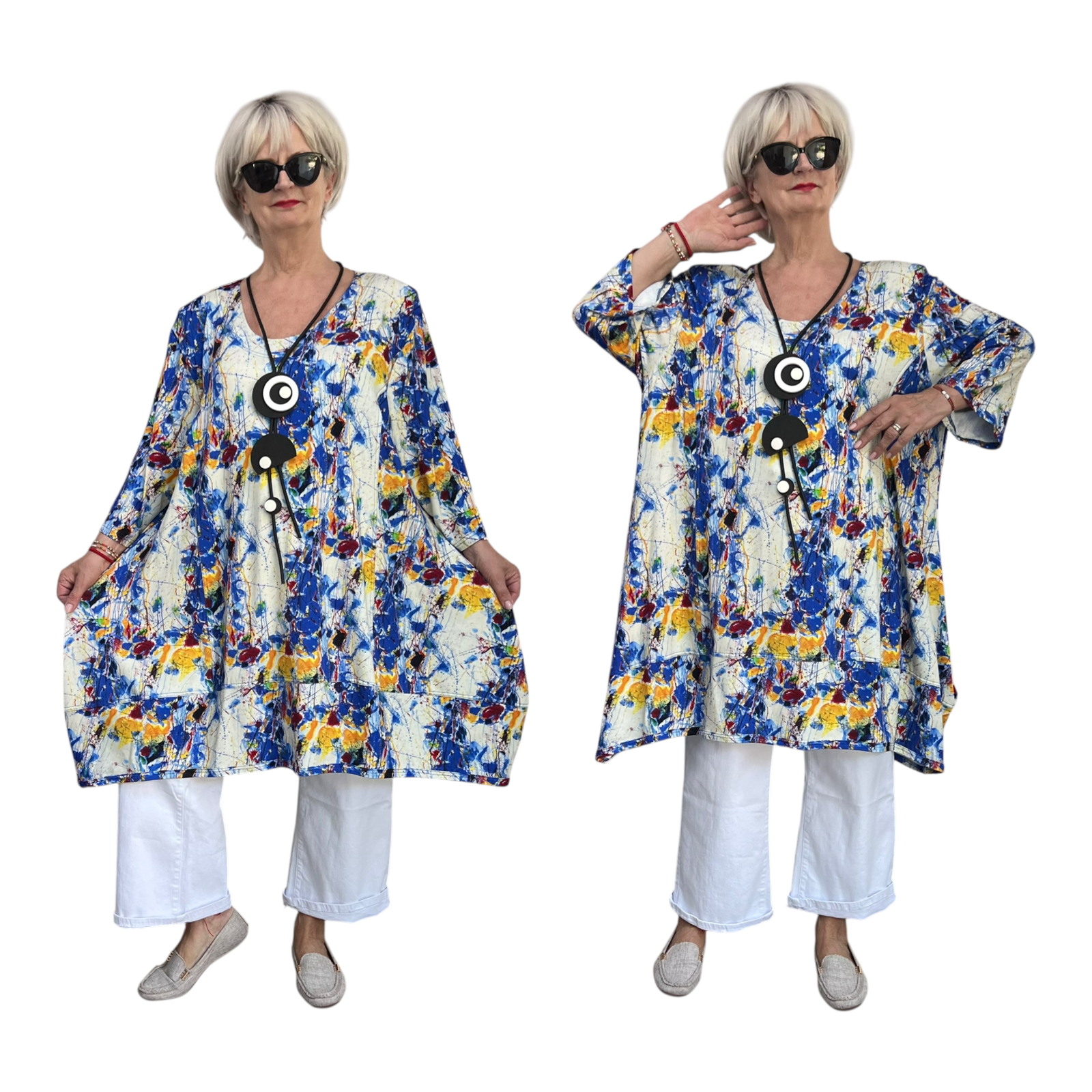New Jersey viscose A-lijn jurk/tuniek/ stretch