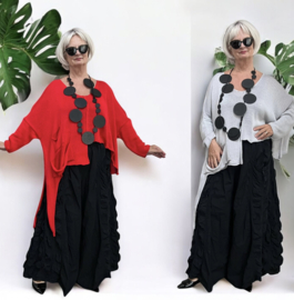 Moonshine oversized katoen  gebreide top stretch/in meerdere kleuren