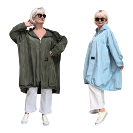 SERANO oversized  tussenjas  waterbestendig met ritssluiting en capuchon /in meerdere kleuren